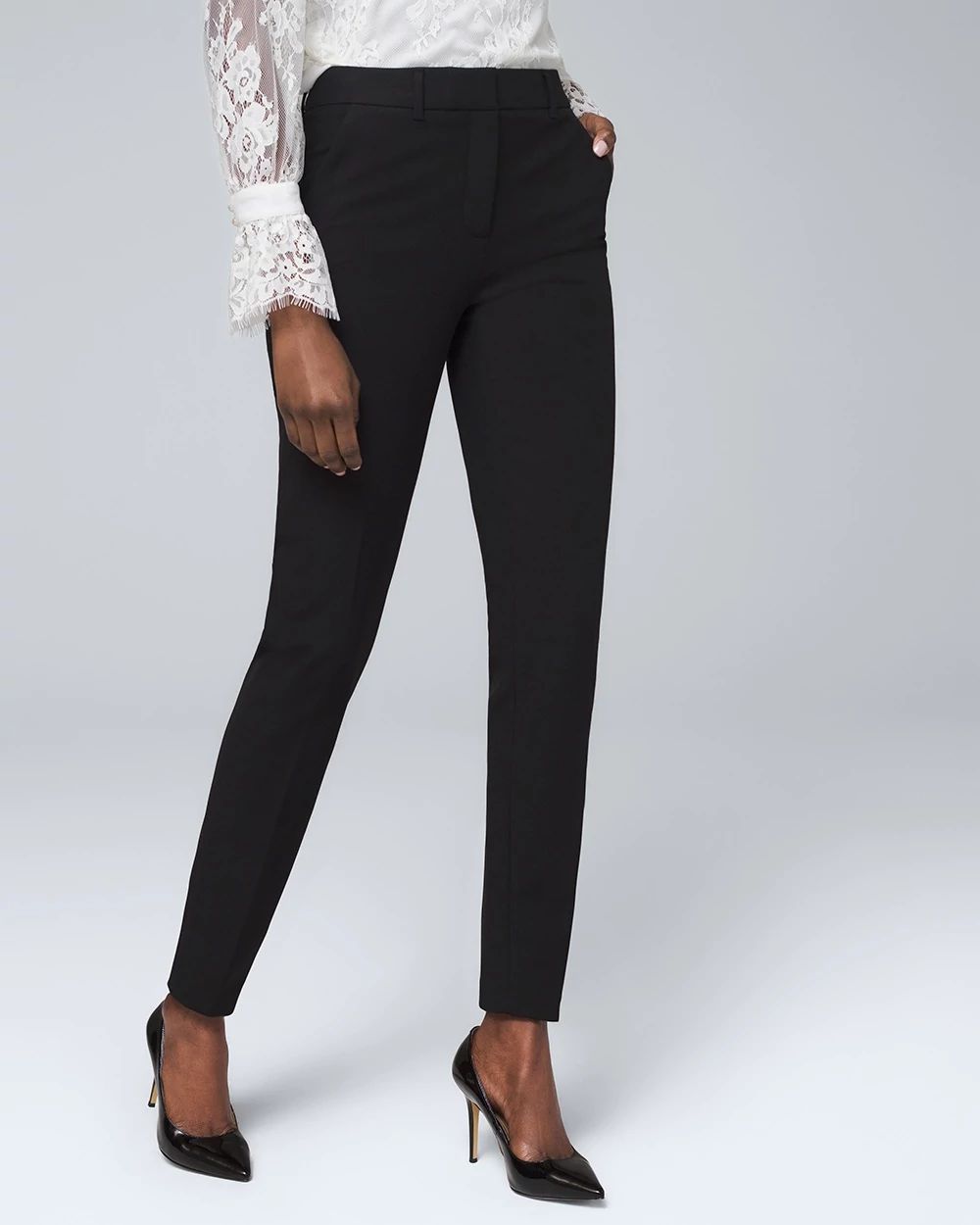 Petite Comfort Stretch Slim Ankle Pants