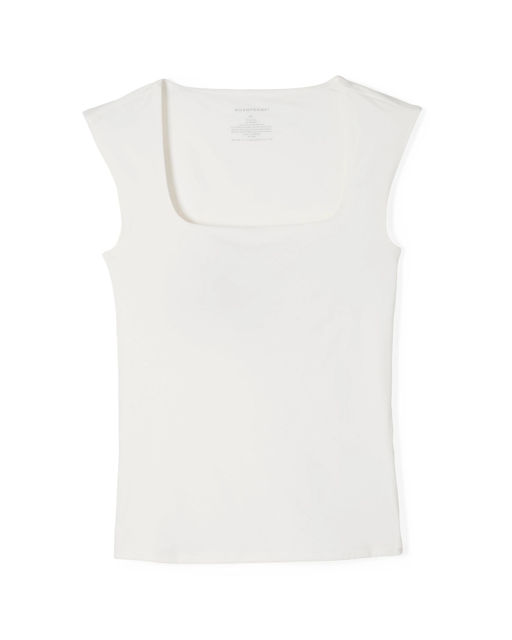 WHBM® FORME Square-Neck Cap-Sleeve Top